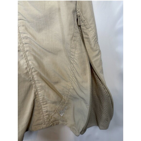 Eddie Bauer Sport Beige Roll Tab Sleeve Button Down Vented Lightweight Top XL - Picture 2 of 9